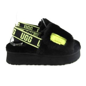 Beautiful Uggs Black + Green Comfy Slippers!